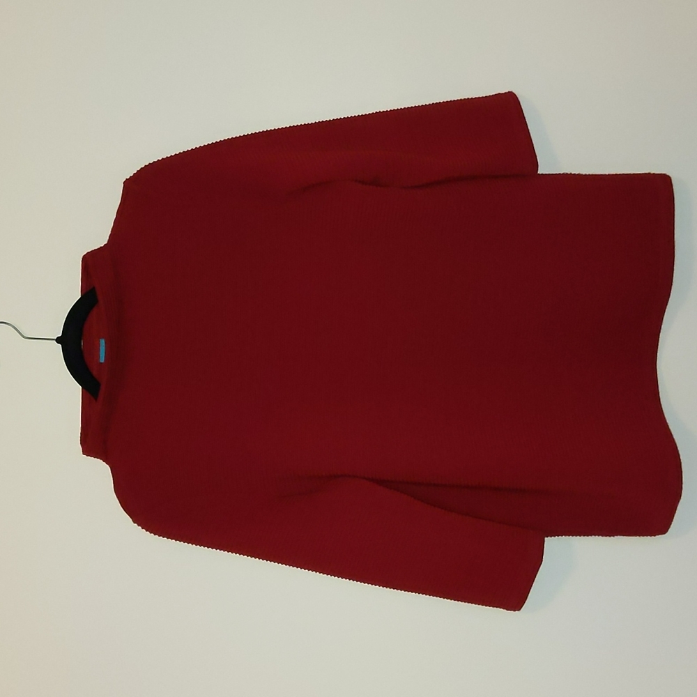 Red Cool Code ribbed blouse, EU40